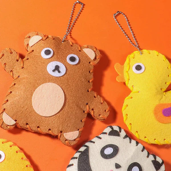 DIY-sømkit med filtdyr for barn ⎜ Morsomt håndverkssett for å utvikle hånd-øye-koordinasjon og kreative ferdigheter