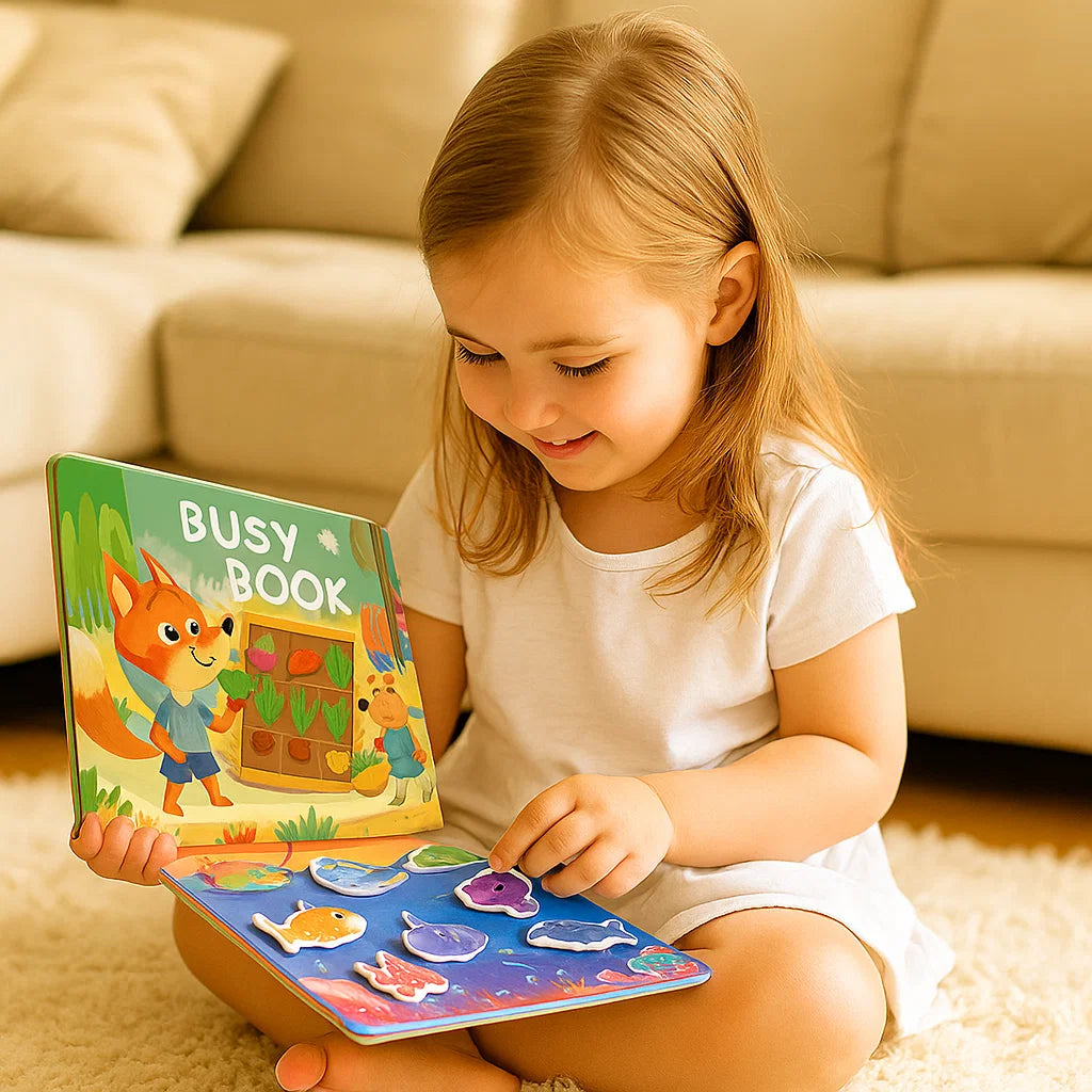 Opptatt bok for småbarn ⎜ Interaktiv læringsbok med gjenbrukbare klistremerker for morsom tidlig læring