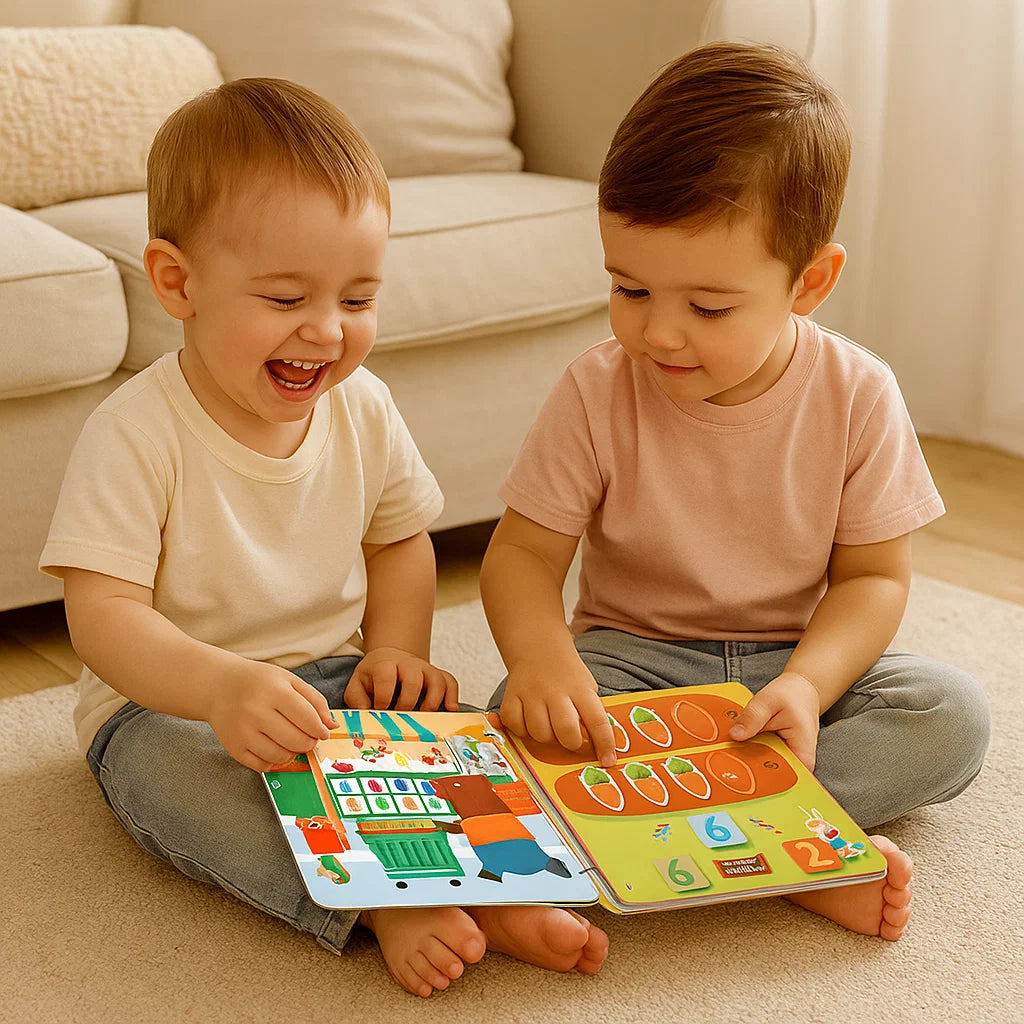 Opptatt bok for småbarn ⎜ Interaktiv læringsbok med gjenbrukbare klistremerker for morsom tidlig læring