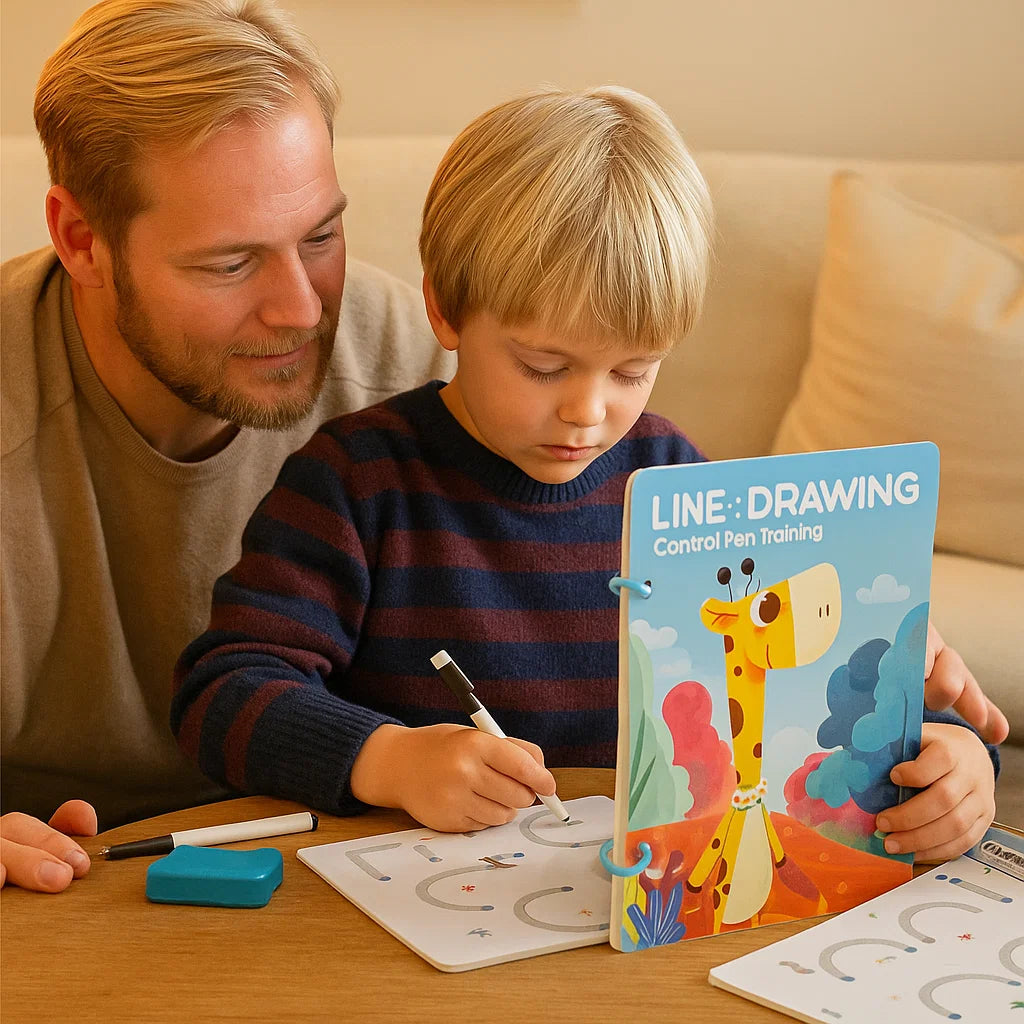 Pennekontrolltreningsbok for barn ⎜ Gjenbrukbar tegneøvelse for å øke konsentrasjonen og hånd-øye-koordinasjonen