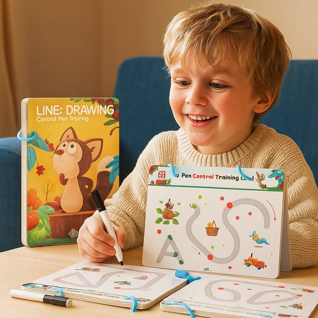 Pennekontrolltreningsbok for barn ⎜ Gjenbrukbar tegneøvelse for å øke konsentrasjonen og hånd-øye-koordinasjonen