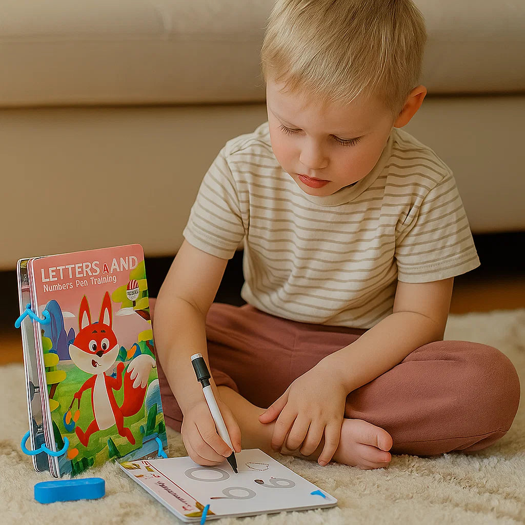 Pennekontrolltreningsbok for barn ⎜ Gjenbrukbar tegneøvelse for å øke konsentrasjonen og hånd-øye-koordinasjonen