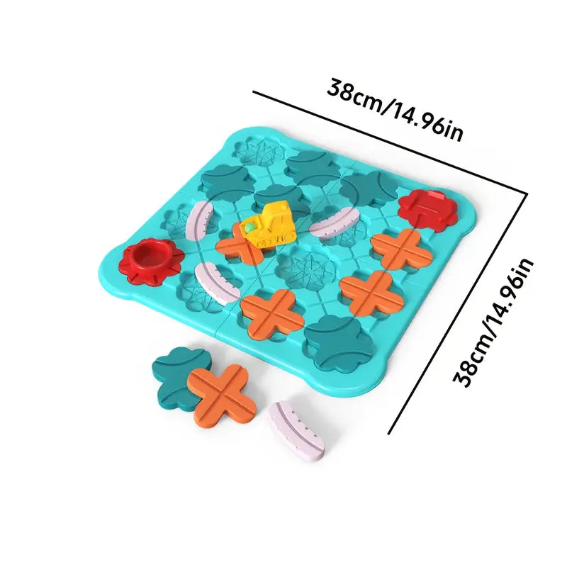 Labyrintpuslespill for barn ⎜ Lærerikt leketøy med baller og bil for logikk og problemløsning