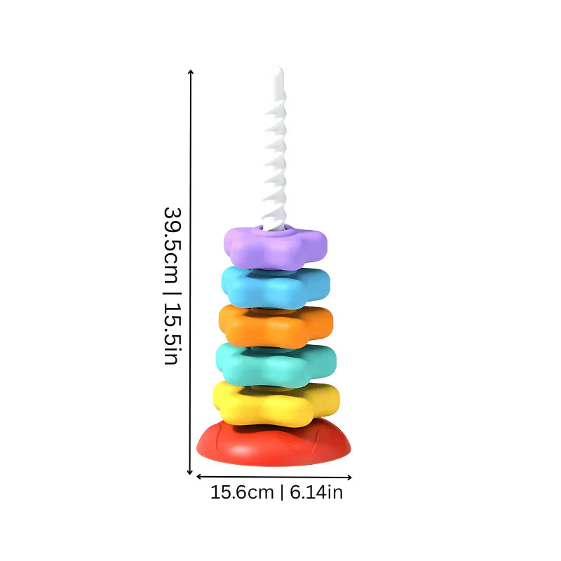 Regnbue snurre- og fargetårn leke