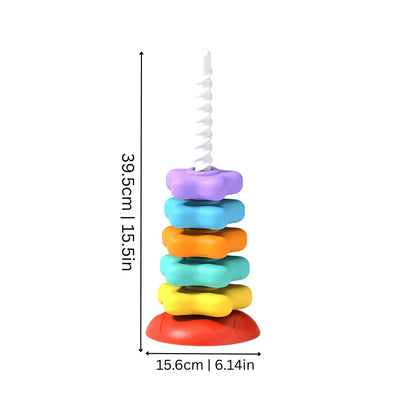 Regnbue snurre- og fargetårn leke