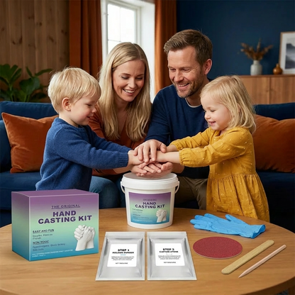 Håndavtrykkssett for familier og par – 3D gips minnesett