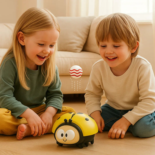 Ladybug Suspension Ball Toy for Babies ⎜ Morsomt dyrespill for motoriske ferdigheter og koordinering av luftstrøm