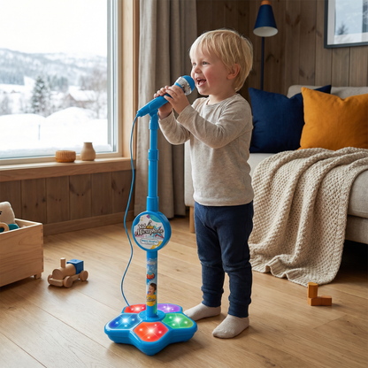 Karaokesett for barn med mikrofon og stativ – Musikalsk læringsleke