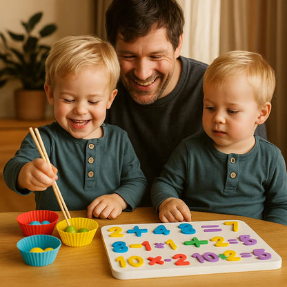 Montessori matematikkpuslespill for barn ⎜ Lærerikt perlespill for tallgjenkjenning og telleferdigheter
