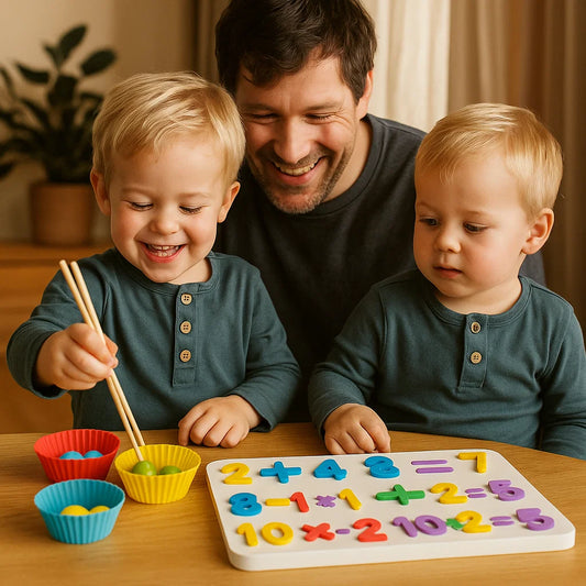 Montessori matematikkpuslespill for barn ⎜ Lærerikt perlespill for tallgjenkjenning og telleferdigheter